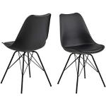 Moderne Zwarte Metalen Design stoelen 2 stuks Sustainable 