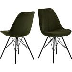 Olijfgroene Design stoelen 2 stuks 