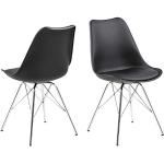 Moderne Zwarte Metalen Design stoelen 4 stuks Sustainable 