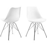 Moderne Witte Metalen Design stoelen 4 stuks 