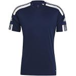 Marine-blauwe Polyester adidas Ademende Gestreepte Voetbalshirts  in maat M in de Sale voor Heren 