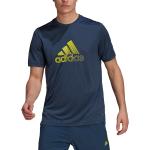Blauwe Polyester adidas Aeroready Ademende Sport T-shirts  in maat S voor Heren 