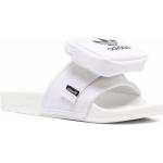 Witte Rubberen adidas Adilette Platte sandalen  voor de Zomer met Ritssluitingen Sustainable in de Sale voor Dames 