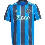 Retro Blauwe Polyester adidas Ajax Amsterdam Geweven Kinder voetbalshirts  in maat 128 