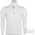 Witte Polyester adidas Barricade Kinder polo T-shirts  in maat 176 