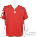 Sport Rode Polyester adidas Barricade Kinder T-shirts  in maat 128 