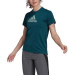 Groene Polyester adidas Ademende Hardloopshirts Ronde hals  in maat XS Sustainable voor Dames 