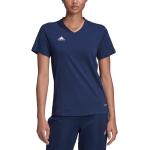 Donkerblauwe adidas Entrada V-hals T-shirts V-hals  in maat XS Sustainable voor Dames 