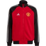 Rode Fleece adidas Manchester United F.C. Trainingsjacks  in maat M in de Sale 