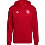 Rode Polyester adidas Manchester United F.C. Gebreide Hoodies  in maat M in de Sale 