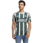 Groene Polyester adidas Manchester United F.C. Gestreepte Voetbalshirts  in maat S in de Sale 