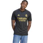 Zwarte Polyester adidas Real Madrid Overhemden  henley  in maat S met motief van Madrid in de Sale 