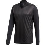 Zwarte Polyester adidas Gestreepte Scheidsrechter shirts  in maat XL voor Heren 