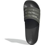 Sport Olijfgroene Rubberen Lichtgewicht adidas Sportswear Gestreepte Platte sandalen  in maat 42 met Hakhoogte tot 3cm voor Dames 