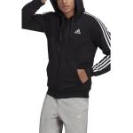 Zwarte Fleece adidas Sportswear Herenvesten  in maat 3XL in de Sale 