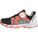 adidas Terrex Agravic BOA Trail Running uniseks-kind Sneakers, Core Black/Crystal White/Impact Orange, 38 EU