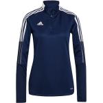 Blauwe Polyester adidas Sporttops  in maat L voor Dames 