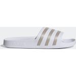 Witte adidas Adilette Metallic Sandalen  voor de Zomer  in maat 43 voor Heren 
