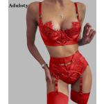 Sexy Rode Kanten Handwas Strings  voor de Zomer  in maat XL voor Dames 