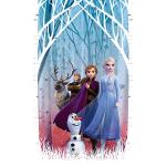 AG Design Elsa met vrienden in het herfstbos, Frozen 2, Disney, gordijnen voor kinderkamer, 1 stuk, meerkleurig, 140 x 245 cm