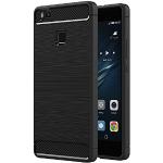 Zwarte Siliconen Huawei P9 Lite hoesjes type: Softcase 