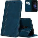 Blauwe Schokbestendig Sony Xperia XZ2 hoesjes type: Wallet Case Sustainable 
