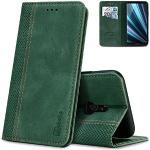 Groene Schokbestendig Sony Xperia XZ3 hoesjes type: Wallet Case Sustainable 