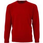 Alan Paine trui warm rood lamswol ronde hals ruime fit