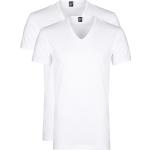 Alan Red Dean V-Hals T-Shirt Wit (2Pack)