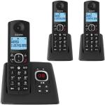 Alcatel F530 Voice Trio, draadloze telefoon met antwoordapparaat en 3 handsets, oproepblokkering en handsfree-functie, zwart