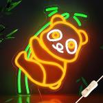 Oranje Kunststof Nachtlampjes met motief van Panda 