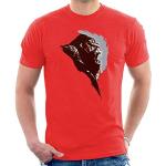 All+Every King Kong Rage Side View Brush Stroke T-shirt voor heren, rood, S