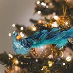 Art deco Turquoise IJzeren Kerstballen met motief van Ornament 