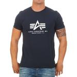 Marine-blauwe Alpha Industries Inc. T-shirts  in maat XXL voor Heren 