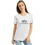 Witte Alpha Industries Inc. T-shirts  in maat S voor Dames 