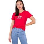 Rode Alpha Industries Inc. T-shirts  in maat S voor Dames 