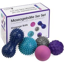 ALPIDEX massage ballen egelballen set van 5 lacrosse triggerpoint verschillende hardheidsgraden voor rug benen voeten handen