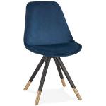 Blauwe Houten Design stoelen 