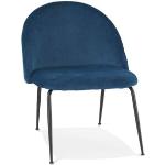 Blauwe Fluwelen Lounge fauteuils 