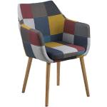 Multicolored Eikenhouten armleun Design stoelen 1 stuk 
