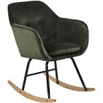 Moderne Groene Houten armleun Fauteuil-schommelstoelen 1 stuk 