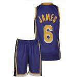 Amdrabola Lakers Lebron James Basketbal bouwpakket voor kinderen, paars, wordt geleverd met shorts, basketbalfans (164, paars)