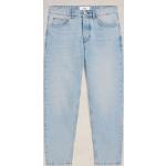 Lichtblauwe Ami Paris Geplooide Low waist jeans Tapered voor Heren 