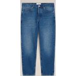 Donkerblauwe Ami Paris Geplooide Low waist jeans  in maat S Tapered voor Heren 