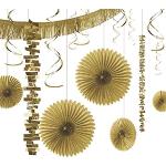 Gouden Amscan Decoratie waaiers 
