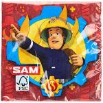 Rode Amscan Fireman Sam Servetten 20 stuks 