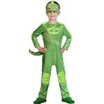 Amscan 9902958 - kinderkostuum PJ Masks Gecko, jumpsuit en masker, pyjamahelden, groen