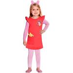 Rode Amscan Peppa Pig Kinderkleding met motief van Varken voor Meisjes 