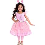 Roze Amscan Peppa Pig Kinder verkleedkleding met motief van Varken voor Meisjes 