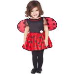 Amscan - Kinderkostuum lieveheersbeestje, jurk met vleugels, dier, rood/zwart, 12-24 maanden